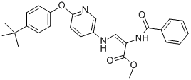 2-(苯甲?；被?-3-((6-[4-(叔丁基)苯氧基]-3-吡啶)氨基)丙烯酸甲酯結(jié)構(gòu)式_247060-84-0結(jié)構(gòu)式