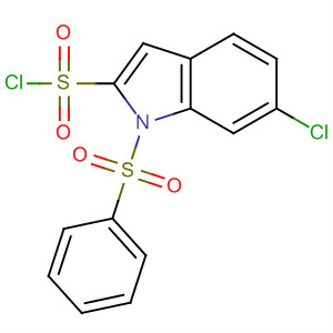 (6-氯-1-苯基磺酰基吲哚-2-基)磺酰氯結(jié)構(gòu)式_249292-39-5結(jié)構(gòu)式