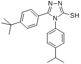 5-[4-(叔丁基)苯基]-4-(4-異丙基苯基)-4H-1,2,4-噻唑-3-硫醇結(jié)構(gòu)式_261761-26-6結(jié)構(gòu)式