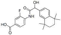 3-氟-4-{[(2R)-2-羥基-2-(5,5,8,8-四甲基-5,6,7,8-四氫-2-萘基)乙?；鵠氨基}苯甲酸結(jié)構(gòu)式_262433-54-5結(jié)構(gòu)式