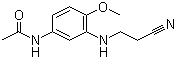 3-(N-氰乙基)氨基-4-甲氧基乙酰苯胺結(jié)構(gòu)式_26408-28-6結(jié)構(gòu)式