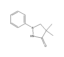 4,4-Dimethyl-1-phenyl-3-pyrazolidoneStructure,2654-58-2Structure 4,4-Dimethyl-1-phenyl-3-pyrazolidone Structure,2654-58-2Structure