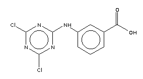2-(3-羧基苯胺)-4,6-二氯-1,3,5-三嗪結(jié)構(gòu)式_26940-56-7結(jié)構(gòu)式