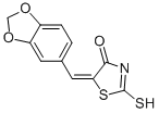 (5E)-5-(1,3-苯并二氧代l-5-基亞甲基)-2-疏基-1,3-噻唑-4(5H)-酮結(jié)構(gòu)式_28824-66-0結(jié)構(gòu)式