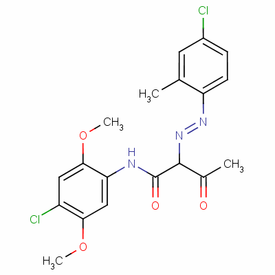 n-(4-氯-2,5-二甲氧基苯基)-2-[(4-氯-2-甲基苯基)氮雜]-3-氧代-丁酰胺結構式_2904-04-3結構式