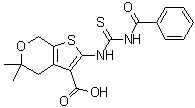 2-(苯甲?；被柞；虼被?-5,5-二甲基-4,7-二氫噻吩并[2,3-c]吡喃-3-羧酸結(jié)構(gòu)式_314042-01-8結(jié)構(gòu)式