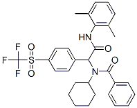 (9Ci)-Alpha-(苯甲酰基環(huán)己基氨基)-N-(2,6-二甲基苯基)-4-[(三氟甲基)磺?；鵠-乙酰胺結(jié)構(gòu)式_329317-75-1結(jié)構(gòu)式