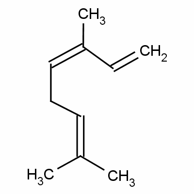 羅勒烯 異構(gòu)體混合物結(jié)構(gòu)式_3338-55-4結(jié)構(gòu)式