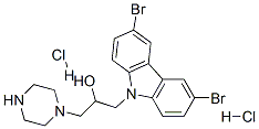 3,6-Dibromo-alpha-(1-piperazinylmethyl)-9H-carbazole-9-ethanol dihydrochlorideStructure,335165-68-9Structure 3,6-Dibromo-alpha-(1-piperazinylmethyl)-9H-carbazole-9-ethanol dihydrochloride Structure,335165-68-9Structure