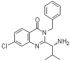 (R)-2-(1-氨基-2-甲基丙基)-3-芐基-7-氯喹唑啉-4(3h)-酮結(jié)構(gòu)式_336113-57-6結(jié)構(gòu)式