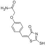 2-{4-[(E)-(2-疏基-4-氧代-1,3-噻唑-5(4H)-基)甲基]苯氧基}乙酰胺結(jié)構(gòu)式_359596-38-6結(jié)構(gòu)式