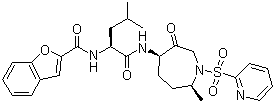 N-[(1S)-1-[[[(4R,7S)-六氫-7-甲基-3-氧代-1-(2-吡啶磺酰基)-1H-氮雜革-4-基]氨基]羰基]-3-甲基丁基]-2-苯并呋喃羧酰胺結構式_362507-64-0結構式