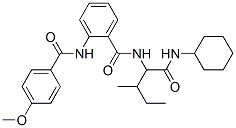 (9ci)-N-[1-[(環(huán)己基氨基)羰基]-2-甲基丁基]-2-[(4-甲氧基苯甲酰基)氨基]-苯甲酰胺結構式_375388-03-7結構式