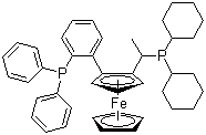 (1R)-1-[(1R)-1-(二環(huán)己基膦)乙基]-2-[2-(二苯基膦)苯基]二茂鐵結(jié)構(gòu)式_388079-60-5結(jié)構(gòu)式