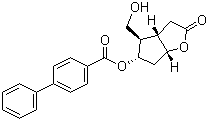 (3aS,4R,5S,6aR)-六氫-4-(羥基甲基)-2-氧代-2H-環(huán)戊并[b]呋喃-5-基酯 [1,1-聯(lián)苯]-4-羧酸結構式_39265-57-1結構式