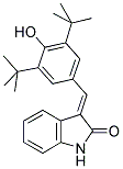 3-(3,5-二叔丁基-4-羥基亞芐基)吲哚啉-2-酮結(jié)構(gòu)式_40526-64-5結(jié)構(gòu)式