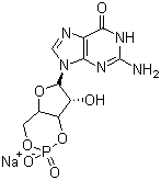 鳥苷-3,5-環(huán)磷酸鈉鹽結(jié)構(gòu)式_40732-48-7結(jié)構(gòu)式