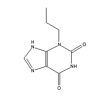3-N-丙基黃嘌呤結(jié)構(gòu)式_41078-02-8結(jié)構(gòu)式