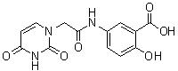 5-[[2-(3,4-二氫-2,4-二氧代-1(2H)-嘧啶)乙?；鵠氨基]-2-羥基-苯甲酸結(jié)構(gòu)式_4116-41-0結(jié)構(gòu)式