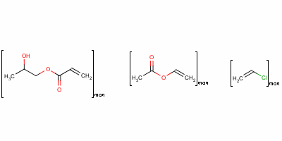 氯乙烯、乙酸乙烯酯、丙烯酸-β-羥丙酯三元共聚樹脂結(jié)構(gòu)式_41618-91-1結(jié)構(gòu)式