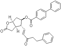 (3aR,4R,5R,6aS)-六氫-2-氧代-4-[(1E)-3-氧代-5-苯基-1-戊烯基]-2H-環(huán)戊并[b]呋喃-5-基 [1,1-聯(lián)苯]-4-甲酸酯結構式_41639-72-9結構式