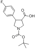 (3R,4r)-4-(4-氟苯基)-1,3-吡咯烷二羧酸 1-(1,1-二甲基乙基)酯結(jié)構(gòu)式_455954-94-6結(jié)構(gòu)式