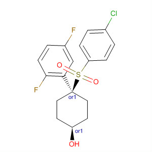 反式-4-[(4-氯苯基)磺?；鵠-4-(2,5-二氟苯基)環(huán)己醇結(jié)構(gòu)式_471903-41-0結(jié)構(gòu)式