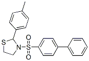 (9CI)-3-([1,1-聯(lián)苯]-4-基磺酰基)-2-(4-甲基苯基)-噻唑烷結(jié)構(gòu)式_477516-24-8結(jié)構(gòu)式
