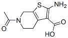 (9CI)-6-乙酰基-2-氨基-4,5,6,7-四氫-噻吩并[2,3-c]吡啶-3-羧酸結(jié)構(gòu)式_487413-70-7結(jié)構(gòu)式