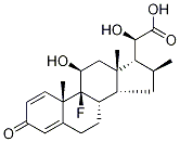 (11beta,16alpha,20R)-9-氟-11,20-二羥基-16-甲基-3-氧代孕甾烷-1,4-二烯-21-酸結構式_50764-01-7結構式
