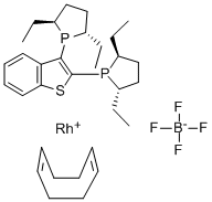 (-)-2,3-雙((2S,5S)-2,5-二乙基磷)苯并[b]噻吩(1,5-環(huán)辛二烯)銠(I)四氟硼酸鹽結(jié)構(gòu)式_511543-02-5結(jié)構(gòu)式