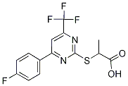 2-{[4-(4-氟苯基)-6-(三氟甲基)-嘧啶-2-基]硫代}丙酸結構式_514180-15-5結構式