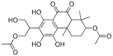 2-(乙?；趸?-7-[2-(乙酰基氧基)-1-(羥基甲基)乙基]-1,2,3,4,4a,10a-六氫-5,6,8-三羥基-1,1,4a-三甲基菲-9,10-二酮結(jié)構(gòu)式_51787-38-3結(jié)構(gòu)式