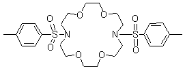 7,16-二[(4-甲基苯基)磺?；鵠-1,4,10,13-四氧雜-7,16-二氮雜環(huán)十八烷結(jié)構(gòu)式_52601-78-2結(jié)構(gòu)式