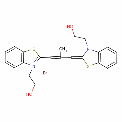 3-(2-羥基乙基)-2-[3-[3-(2-羥基乙基)-3H-苯并噻唑-2-亞基]-2-甲基丙-1-烯基]苯并噻唑鎓溴化物結構式_52686-09-6結構式