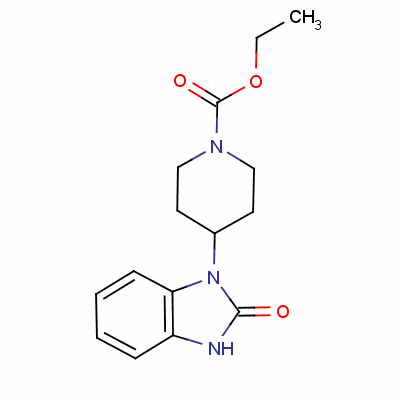 4-(2,3-二氫-2-氧代-1H-苯并咪唑-1-基)哌啶-1-羧酸乙酯結構式_53786-47-3結構式