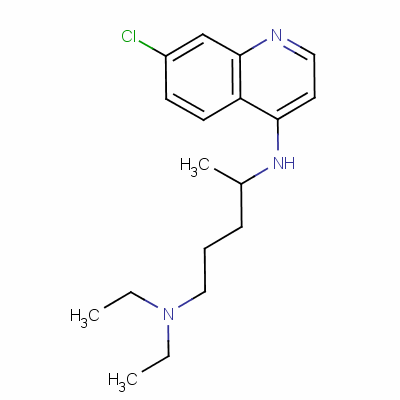 氯喹鹽基結構式_54-05-7結構式