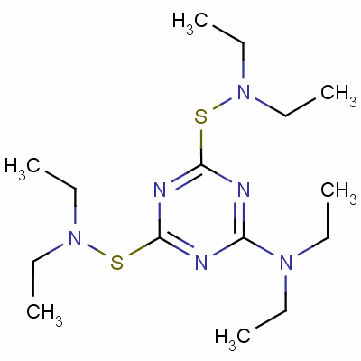 4,6-二(二乙基氨基硫基)-N,N-二乙基-1,3,5-三嗪-2-胺結(jié)構(gòu)式_54139-41-2結(jié)構(gòu)式