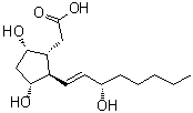 (1R,2R,3R,5S)-3,5-二羥基-2-[(1E,3S)-3-羥基-1-辛烯基]環(huán)戊烷乙酸結(jié)構(gòu)式_56188-04-6結(jié)構(gòu)式