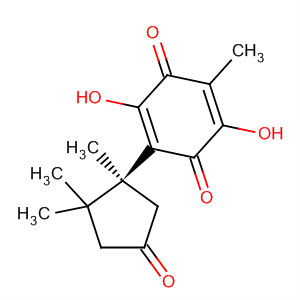 3,6-二羥基-5-甲基-2-[(s)-1,2,2-三甲基-4-氧代環(huán)戊并n-1α-基]-2,5-環(huán)己二烯-1,4-二酮結(jié)構(gòu)式_56973-45-6結(jié)構(gòu)式