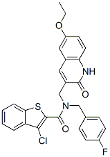 (9ci)-3-氯-n-[(6-乙氧基-1,2-二氫-2-氧代-3-喹啉)甲基]-n-[(4-氟苯基)甲基]-苯并[b]噻吩-2-羧酰胺結構式_579459-19-1結構式