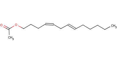 (Z,E)-十三-4,7-二烯-1-基乙酸酯結(jié)構(gòu)式_57981-60-9結(jié)構(gòu)式