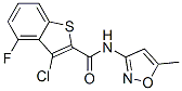 (9ci)-3-氯-4-氟-n-(5-甲基-3-異噁唑基)-苯并[b]噻吩-2-羧酰胺結構式_588675-34-7結構式