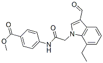 (9CI)-4-[[(7-乙基-3-甲?；?1H-吲哚-1-基)乙?；鵠氨基]-苯甲酸甲酯結(jié)構(gòu)式_593236-66-9結(jié)構(gòu)式