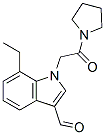 (9CI)-1-[(7-乙基-3-甲?；?1H-吲哚-1-基)乙?；鵠-吡咯烷結(jié)構(gòu)式_593237-24-2結(jié)構(gòu)式