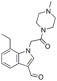 (9CI)-1-[(7-乙基-3-甲?；?1H-吲哚-1-基)乙?；鵠-4-甲基-哌嗪結(jié)構(gòu)式_593237-26-4結(jié)構(gòu)式