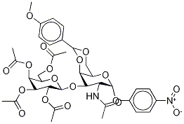 2-乙酰氨基-2-脫氧-4,6-O-(4-甲氧基芐亞基)-3-O-(2,3,4,6-四-O-乙?；?beta-D-吡喃半乳糖基)-4-硝基苯基-alpha-D-吡喃半乳糖苷結(jié)構(gòu)式_59837-11-5結(jié)構(gòu)式
