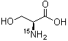 L-絲氨酸-15N結構式_59935-32-9結構式