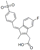 2-[(3Z)-6-氟-2-甲基-3-[(4-甲基磺?；交?亞甲基]茚-1-基]乙酸結(jié)構(gòu)式_59973-80-7結(jié)構(gòu)式