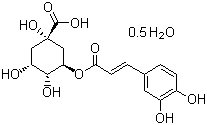 綠原酸半水合物結構式_6001-76-9結構式